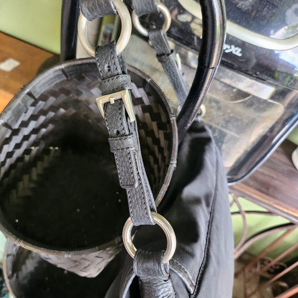 VINTAGE CANVAS/LEATHER BAG BY PRADA - Picture 3 of 11